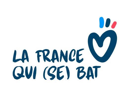 coeur avec battements symbolisés : la France qui (se) bat